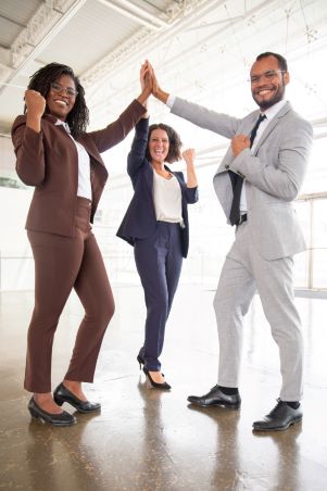 Technology professionals collaborating on an enterprise project